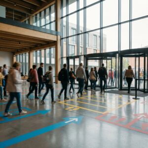 Vloerstickers voor veiligheid en duidelijke routing