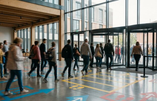 Vloerstickers voor veiligheid en duidelijke routing