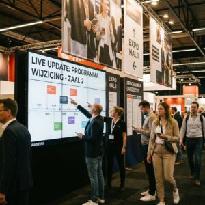 Digital signage of print: wat werkt beter op events?
